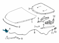 OEM Toyota Mirai Lock Assembly Diagram - 53510-62030