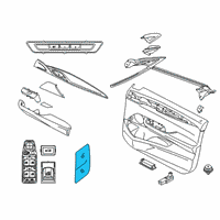 OEM 2021 BMW 530i xDrive Button, Central Locking System, Left Diagram - 61-31-9-860-545