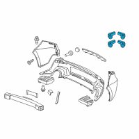 OEM Acura RDX Back Up Sensors (White Diamond Pearl - Exterior) Diagram - 08V67-STK-210J