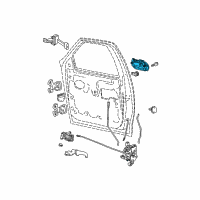 OEM Ford F-150 Heritage Handle, Outside Diagram - YL3Z-1522404-BAH