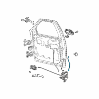 OEM 1998 Ford F-150 Door Latch Cable Diagram - F65Z1522134AA