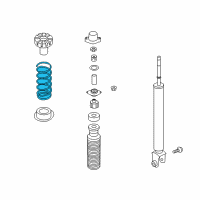 OEM 2010 Infiniti M35 Rear Suspension Spring Diagram - 55020-EG010