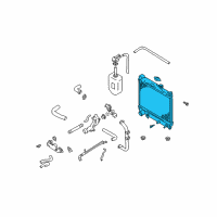 OEM 2002 Chevrolet Tracker Radiator Assembly (On Esn) Diagram - 91174507