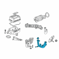 OEM Acura Integra Tube Sub-Assembly, Air In. Diagram - 17242-P72-000