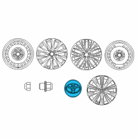 OEM Toyota Highlander Center Cap Diagram - 42603-08010