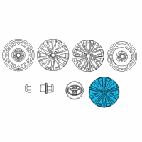 Genuine Toyota Camry Wheel Cover diagram