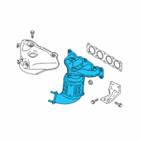 OEM 2020 Hyundai Tucson Exhaust Manifold Catalytic Assembly Diagram - 28510-2GBJ0