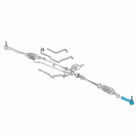 OEM 2004 Cadillac CTS Outer Tie Rod Diagram - 19167231