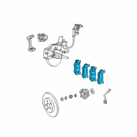 OEM 2004 Dodge Caravan Front Disc Brake Pad Kit Diagram - 5019804AA