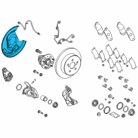 OEM 2022 Toyota Camry Dust Shield Diagram - 47804-06010