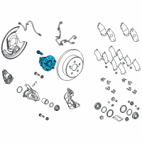 OEM 2018 Toyota C-HR Hub & Bearing Assembly Diagram - 42450-10020