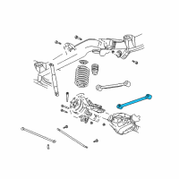 OEM 2009 Chevrolet Trailblazer Rear Lower Control Arm Assembly Diagram - 15098154