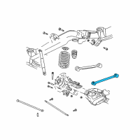 OEM 2005 Chevrolet Trailblazer EXT Rear Lower Control Arm Assembly Diagram - 15098154