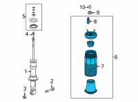 OEM 2021 Cadillac Escalade ESV Air Spring Diagram - 84940628