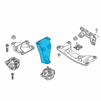 OEM 2016 BMW 428i Gran Coupe Engine Mount Bracket Left Diagram - 22-11-6-860-273