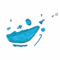 OEM 2019 Kia Rio Passenger Side Headlight Assembly Diagram - 92102H9000