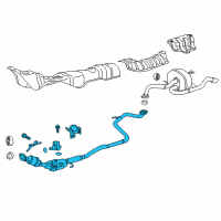 OEM 2018 Toyota Prius C Front Pipe Diagram - 17410-21C23