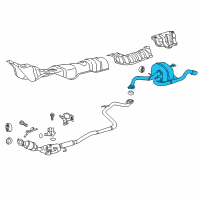 OEM 2019 Toyota Prius C Muffler & Pipe Diagram - 17430-21872