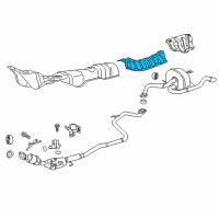 OEM 2016 Toyota Prius C Heat Shield Diagram - 58156-52020