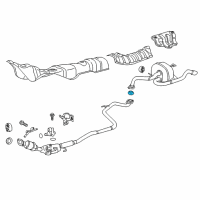 OEM 2012 Toyota Prius C Muffler & Pipe Gasket Diagram - 17451-40032