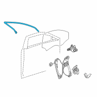 OEM 2008 Cadillac CTS Run Weatherstrip Diagram - 20944860