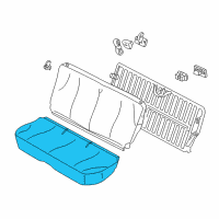 OEM 2001 Pontiac Sunfire Cushion Pkg-Rear Seat *Very Dark Gray Diagram - 22651436