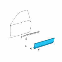 OEM 1999 Lexus ES300 Moulding, Front Door Outside, Lower RH Diagram - 75735-33030