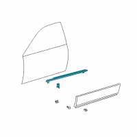 OEM 1997 Lexus ES300 Moulding Assy, Front Door Belt, LH Diagram - 75720-33060