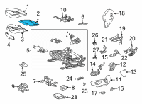 OEM Toyota Mirai Seat Cushion Heater Diagram - 87510-62070