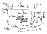 OEM 2021 Toyota RAV4 Seat Switch Knob Diagram - 84921-06190-C0