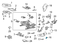 OEM 2018 Toyota Camry Seat Switch Knob Diagram - 84921-06190-C0