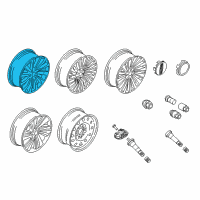 OEM Lincoln Wheel, Alloy Diagram - JL7Z-1007-B