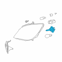 OEM Chrysler Pacifica Headlamp Bulb Diagram - L0000000H7