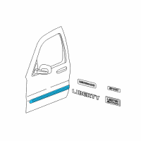 OEM 2005 Jeep Liberty APPLIQUE-Front Door Diagram - 5JR86CD7AA