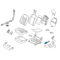OEM 2013 Hyundai Genesis Switch Assembly-Power Front Seat LH Diagram - 88621-3M500