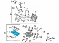 OEM 2022 Hyundai Santa Fe PAD ASSY-REAR SEAT CUSHION, LH Diagram - 89150-S1000