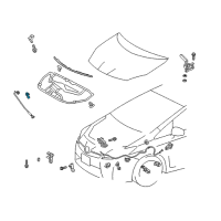 OEM 2013 Toyota Prius Support Rod Holder Diagram - 53452-47010