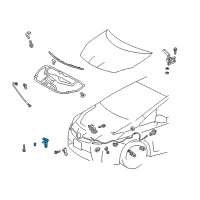 OEM 2011 Toyota Prius Safety Catch Diagram - 53550-47011