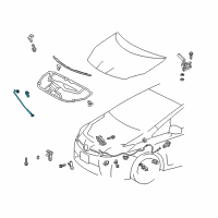 OEM 2010 Toyota Prius Support Rod Diagram - 53440-47031