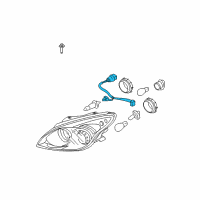 OEM Hyundai Elantra Headlight Holder And Wiring Diagram - 92150-2H010