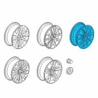 OEM Acura TLX Wheel 18X7 1/2 J (Tpms Diagram - 42700-TZ3-A31