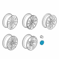 OEM Acura RDX Cap, Aluminum Wheel Center Diagram - 44732-SZN-A00