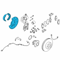 OEM Nissan Murano Brake Assy-Parking, Rear LH Diagram - 44010-3JA0D