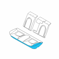 OEM 2001 Chrysler Concorde Rear Seat Cushion Diagram - UF981DVAA