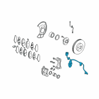 OEM Honda Ridgeline Sensor Assembly, Right Front Diagram - 57450-SJC-A01