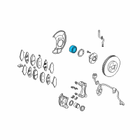 OEM Honda Ridgeline Bearing Assembly, Front Hub Diagram - 44300-SJC-A01