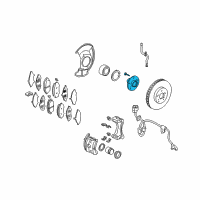 OEM 2010 Honda Ridgeline Hub Assembly, Front Diagram - 44600-SJC-305