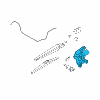 OEM 2008 Saturn Astra Motor, Rear Window Wiper Diagram - 93179057