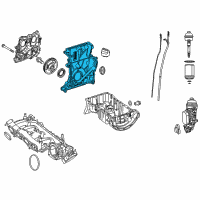 OEM 2018 Infiniti QX30 Cover Assembly-Front, Timing Chain Diagram - 13035-HG00J