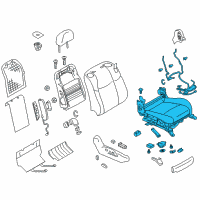 OEM Infiniti M35h Cushion Assembly - Front Seat Diagram - 87300-1MC4B